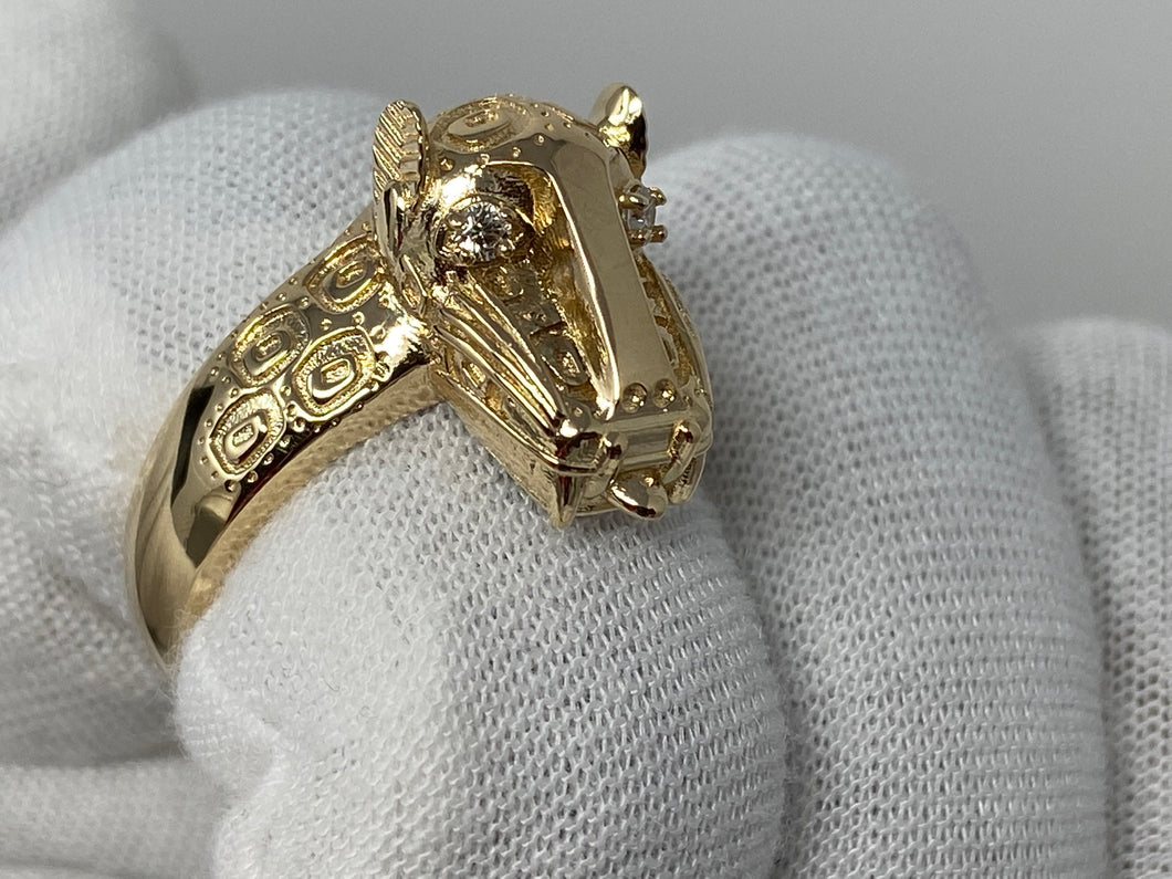 18k Diamond Tribal Leopard Ring