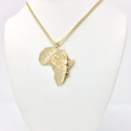14K Diamond Africa Sankofa Necklace