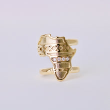 Load image into Gallery viewer, 18k Gold Diamond Africa Continent Ring
