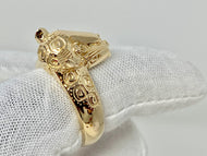 22k Diamond Tribal Leopard Ring